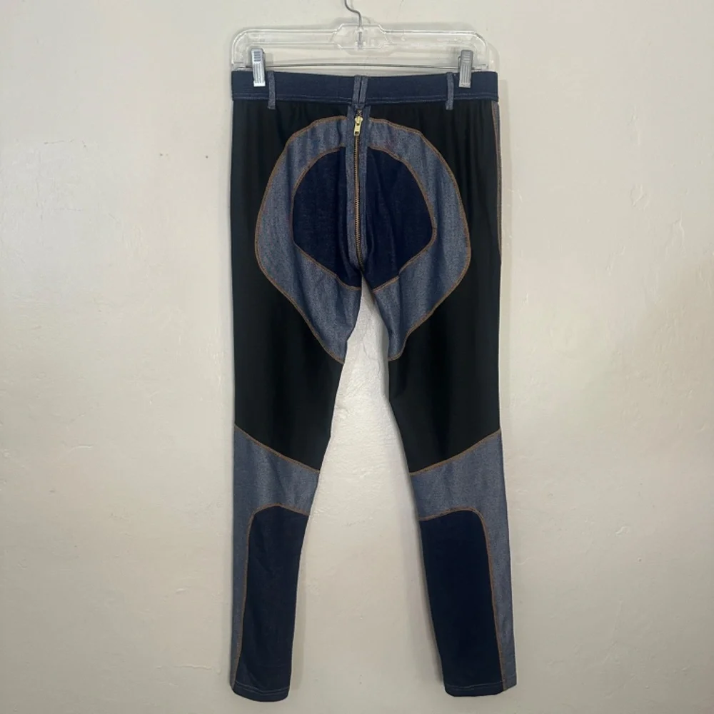 Wildgods / Differio Stretch Denim Jeans Large 180 Zipper Low Rise Denim Jeggings - Picture 8 of 10